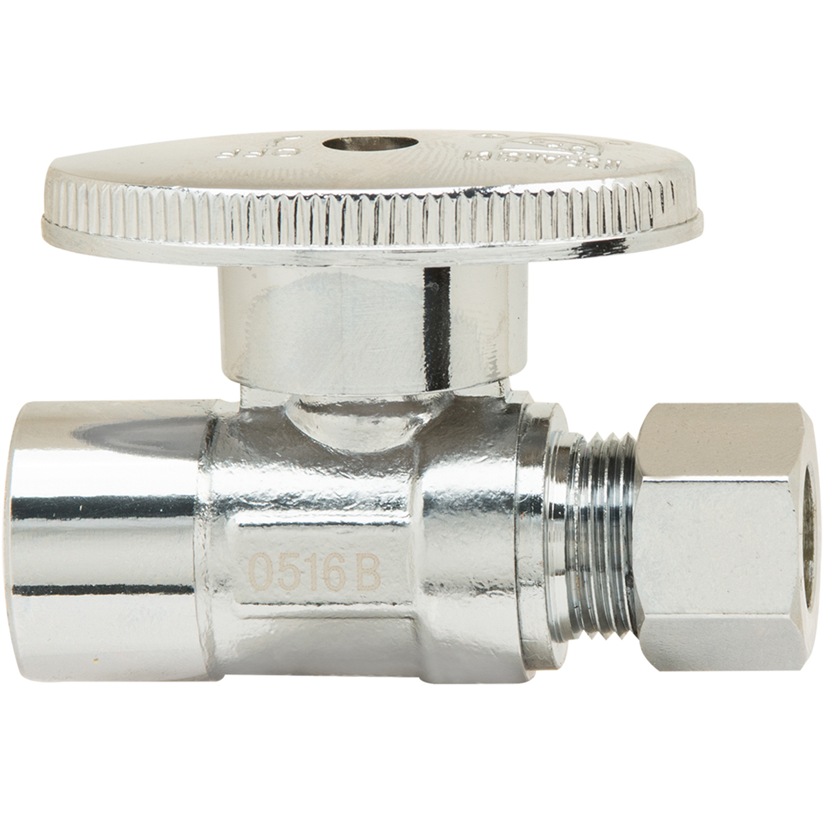 Straight Valve 1/2" Nom. Sweat x 3/8" OD Comp.