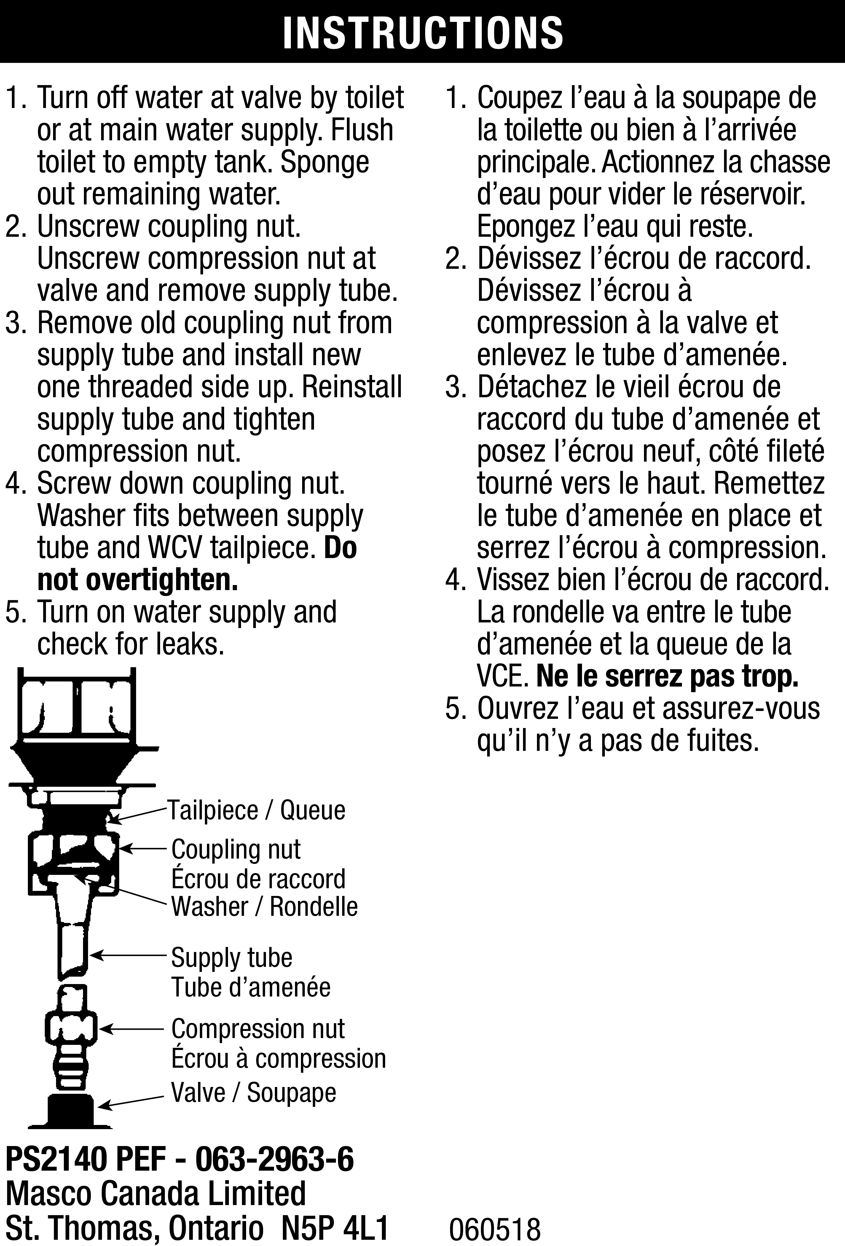 Fill Valve Coupling Nut