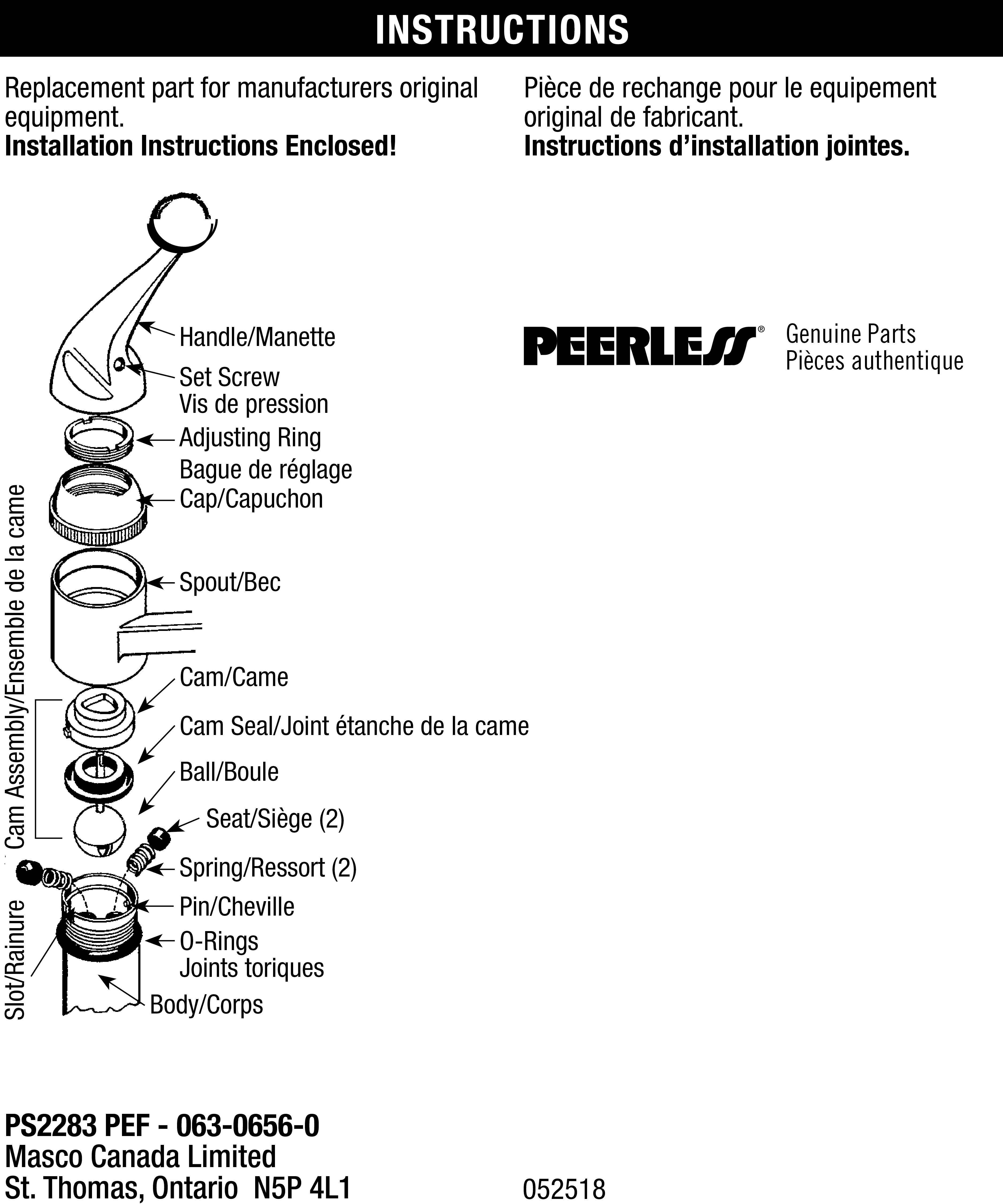 Peerless Faucet Repair Kit Plumbshop