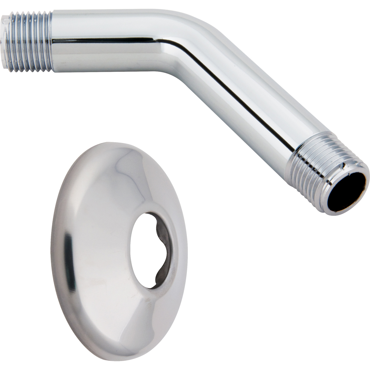 Shower Arm and Flange 6" Chrome Plastic