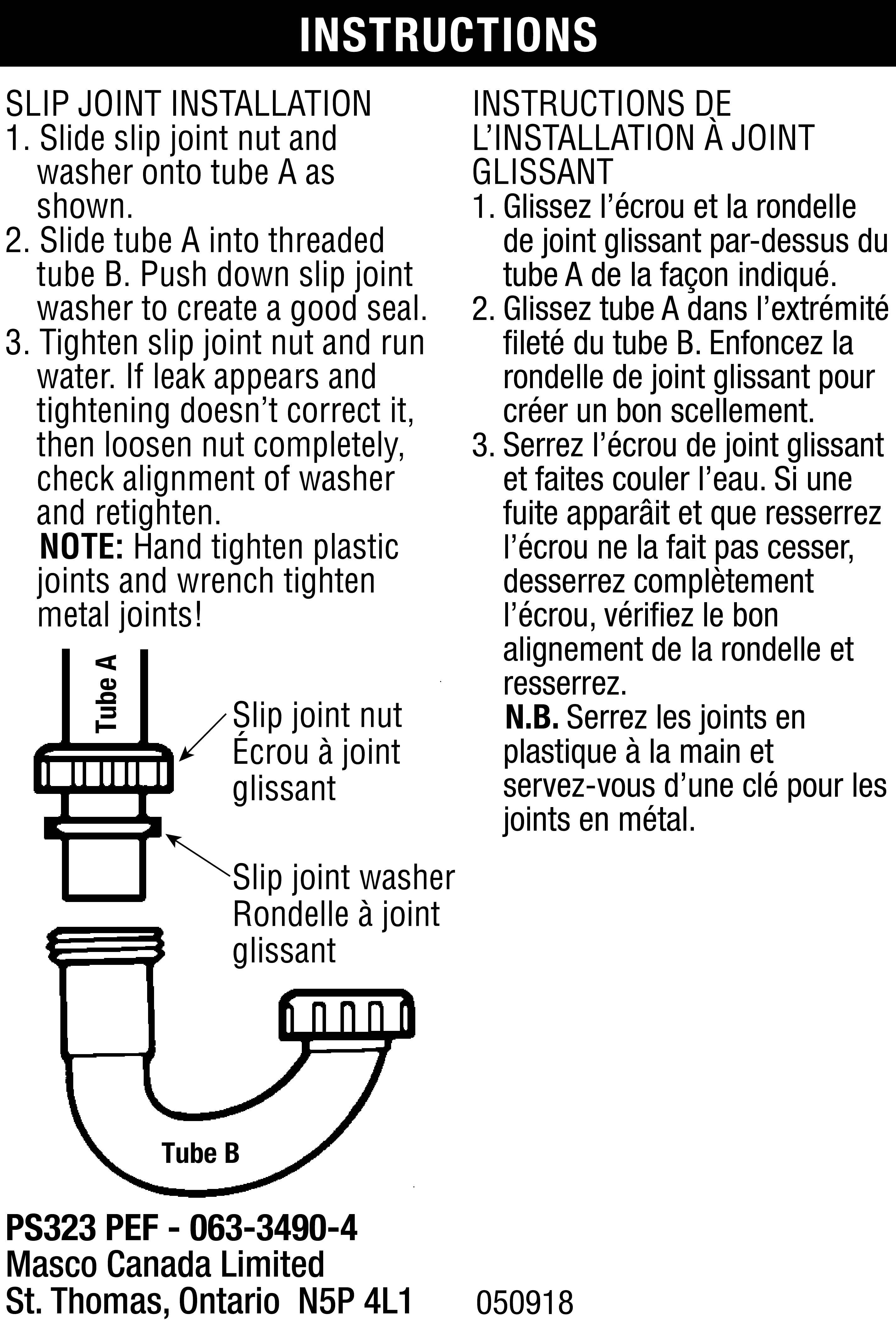 Slip Joint Nut Kit 11/4"