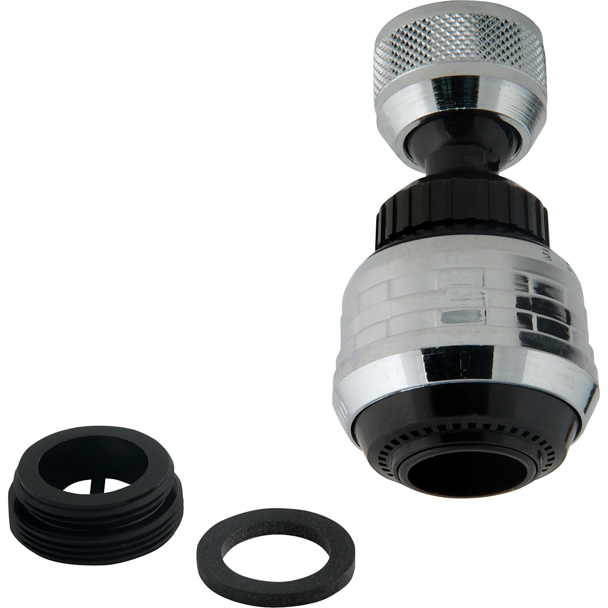 Dual Swivel Aerator, Black/chrome