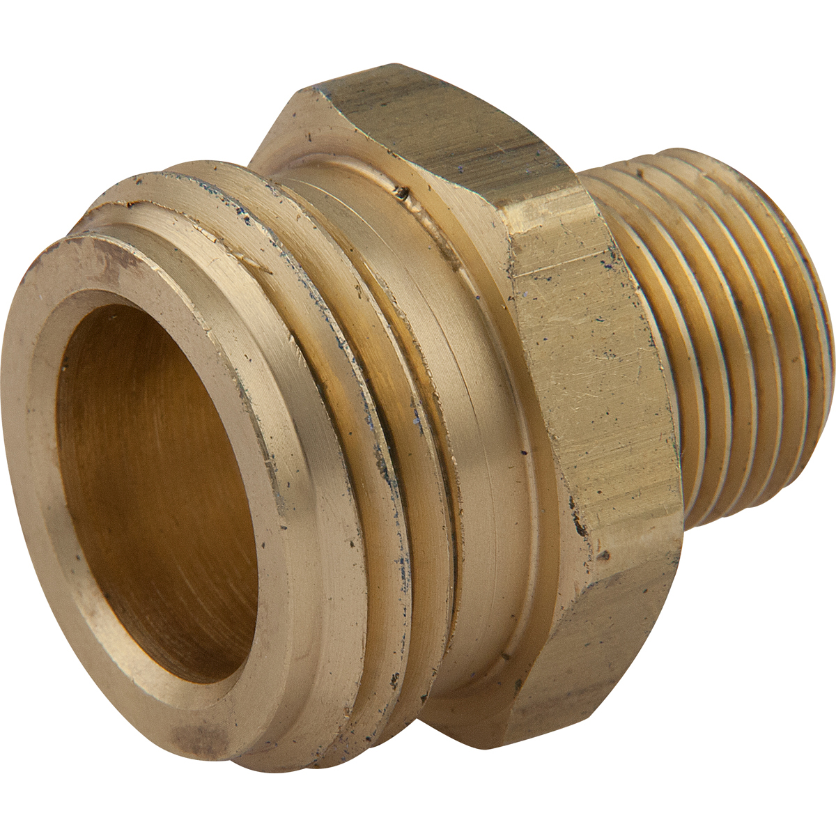 Garden Hose Adapter - 3/4" MHT x 3/8" MIP - PlumbShop® Sink Drain To Garden Hose Adapter