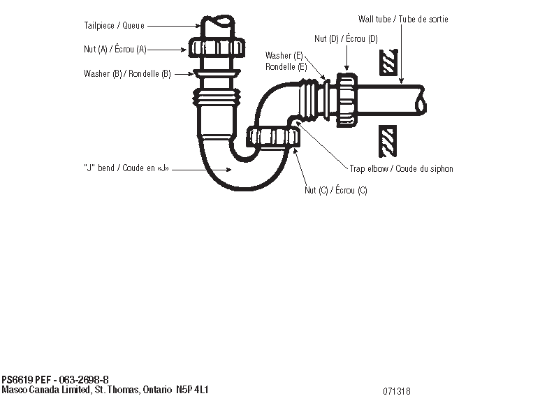 P Trap Repair Kit 1 1 2