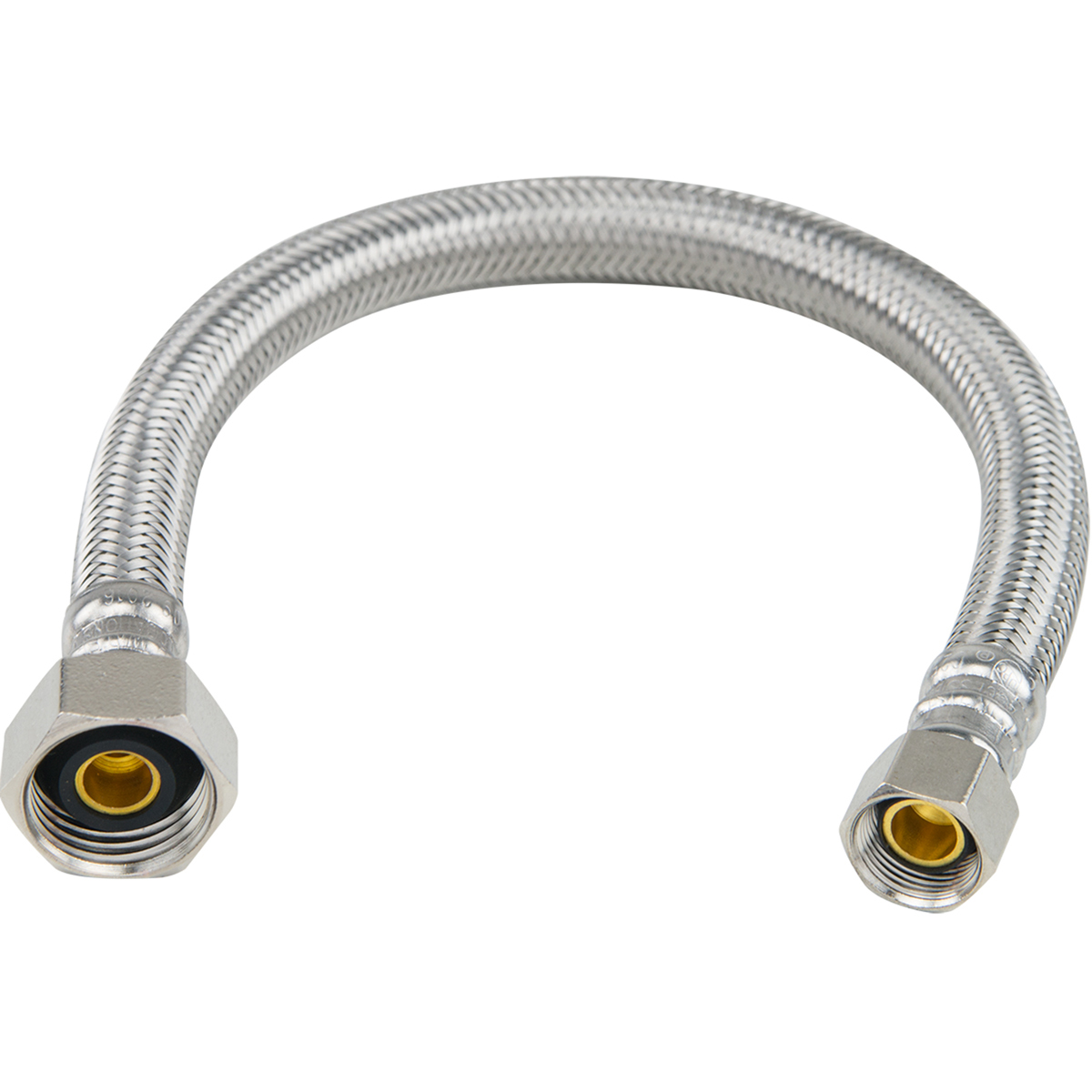 36-Inch Faucet Supply Lines 2-Pack - 3/8 Comp X 1/2 FIP Braided Stainless Steel