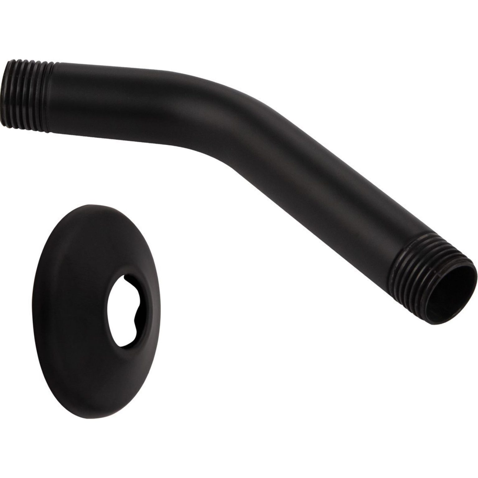 Shower Arm and Flange 6″ Matte Black