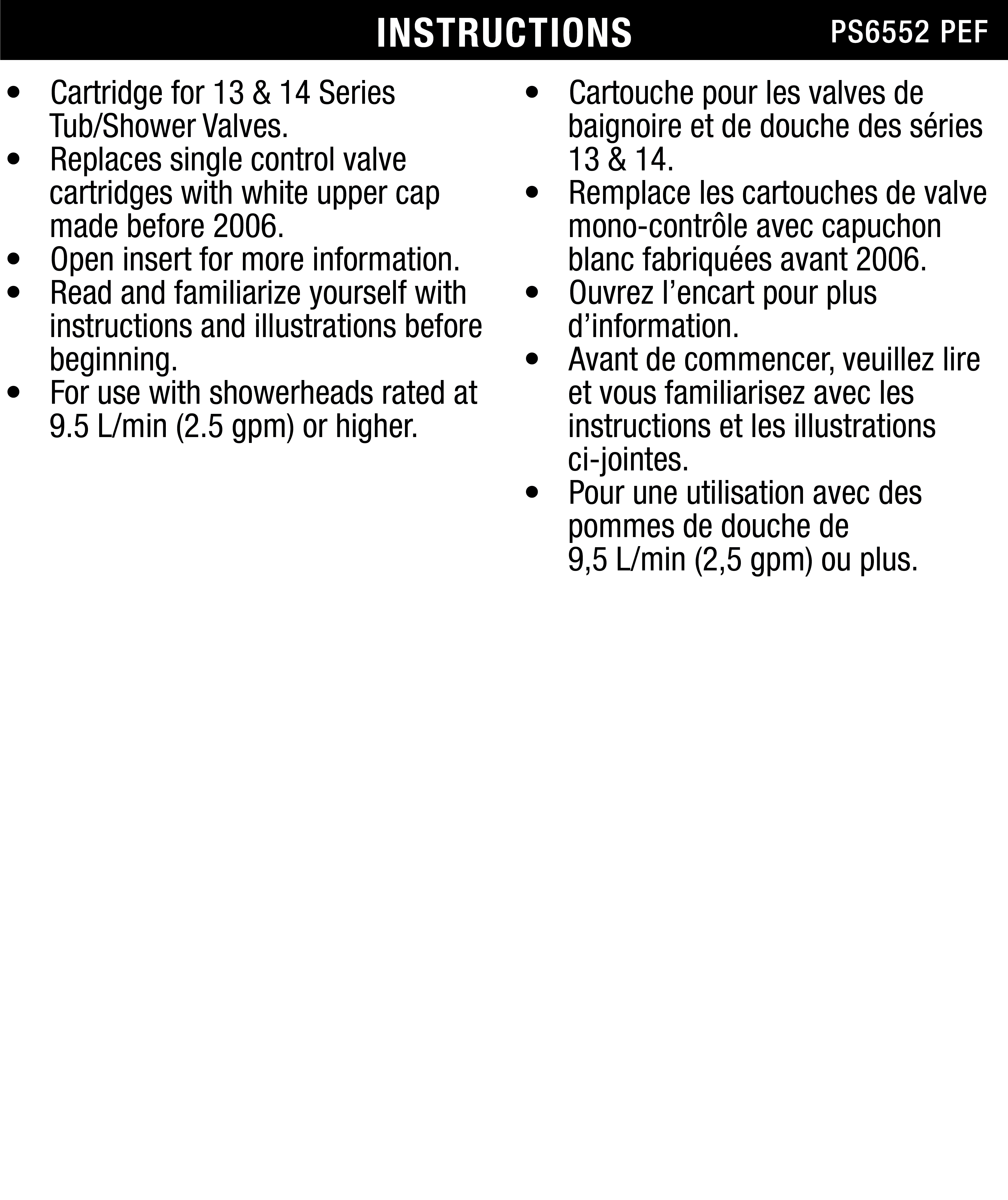 Delta Tub & Shower Cartridge GREY/WHITE